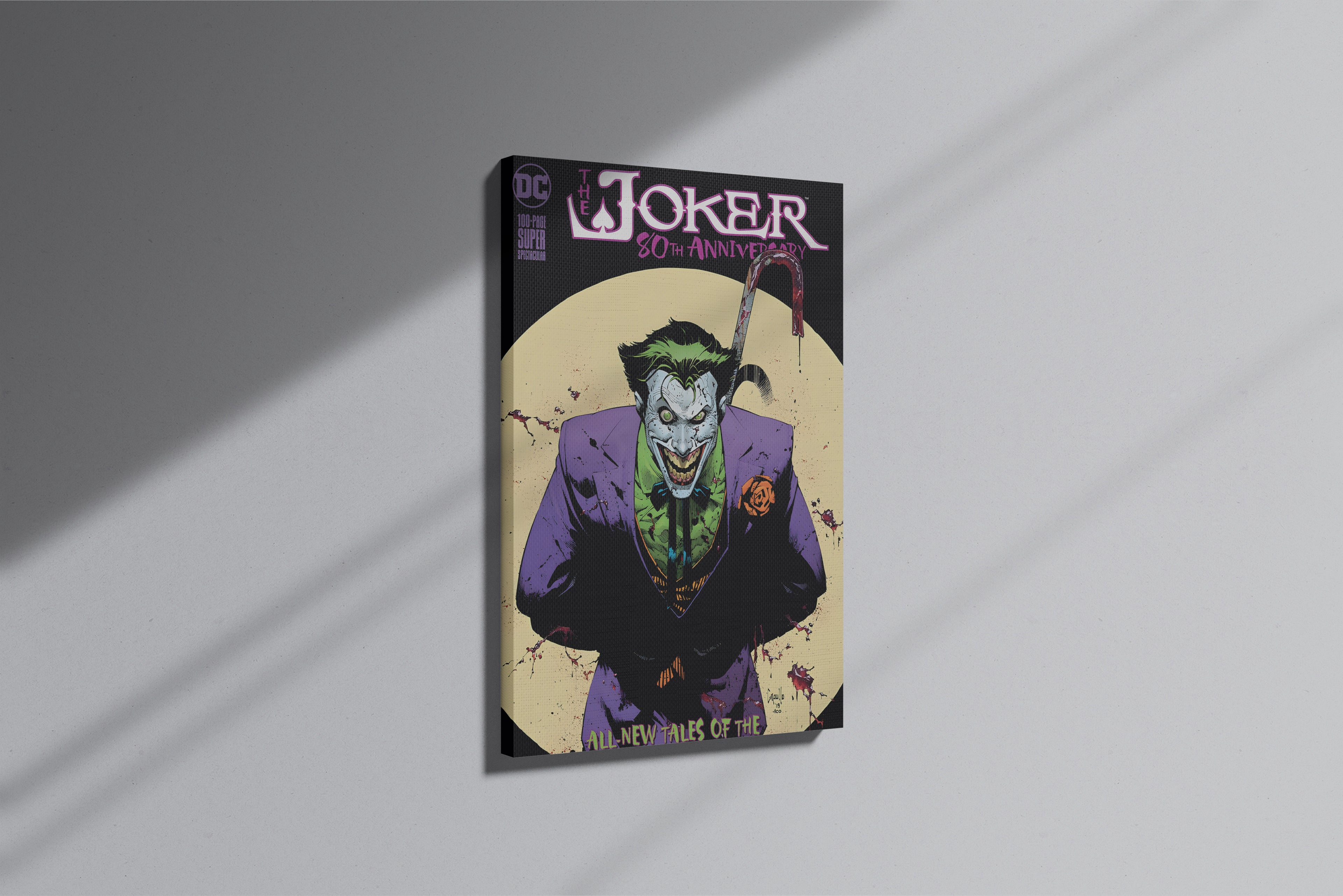 GeekCultcha DC Comics Joker 80th Anniversary Premium Canvas Print