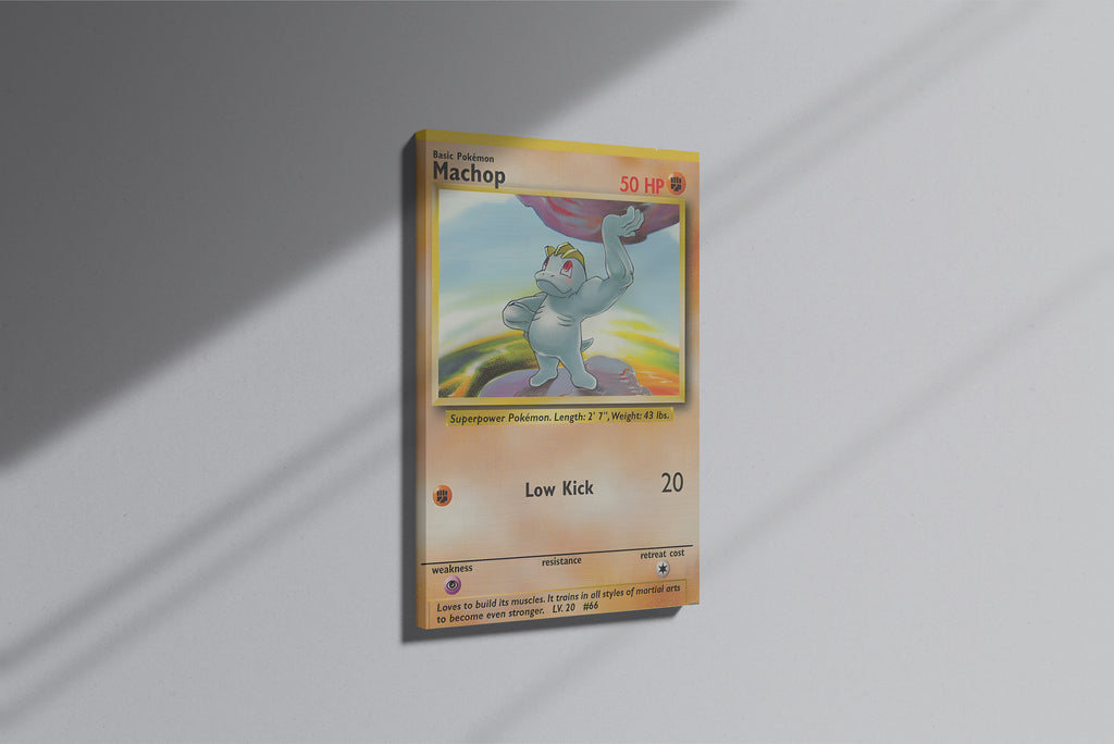 GeekCultcha Pokémon Machop Premium Canvas Print