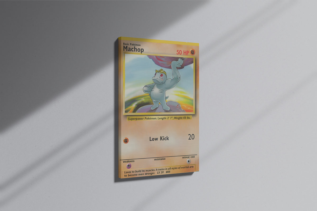 GeekCultcha Pokémon Machop Premium Canvas Print
