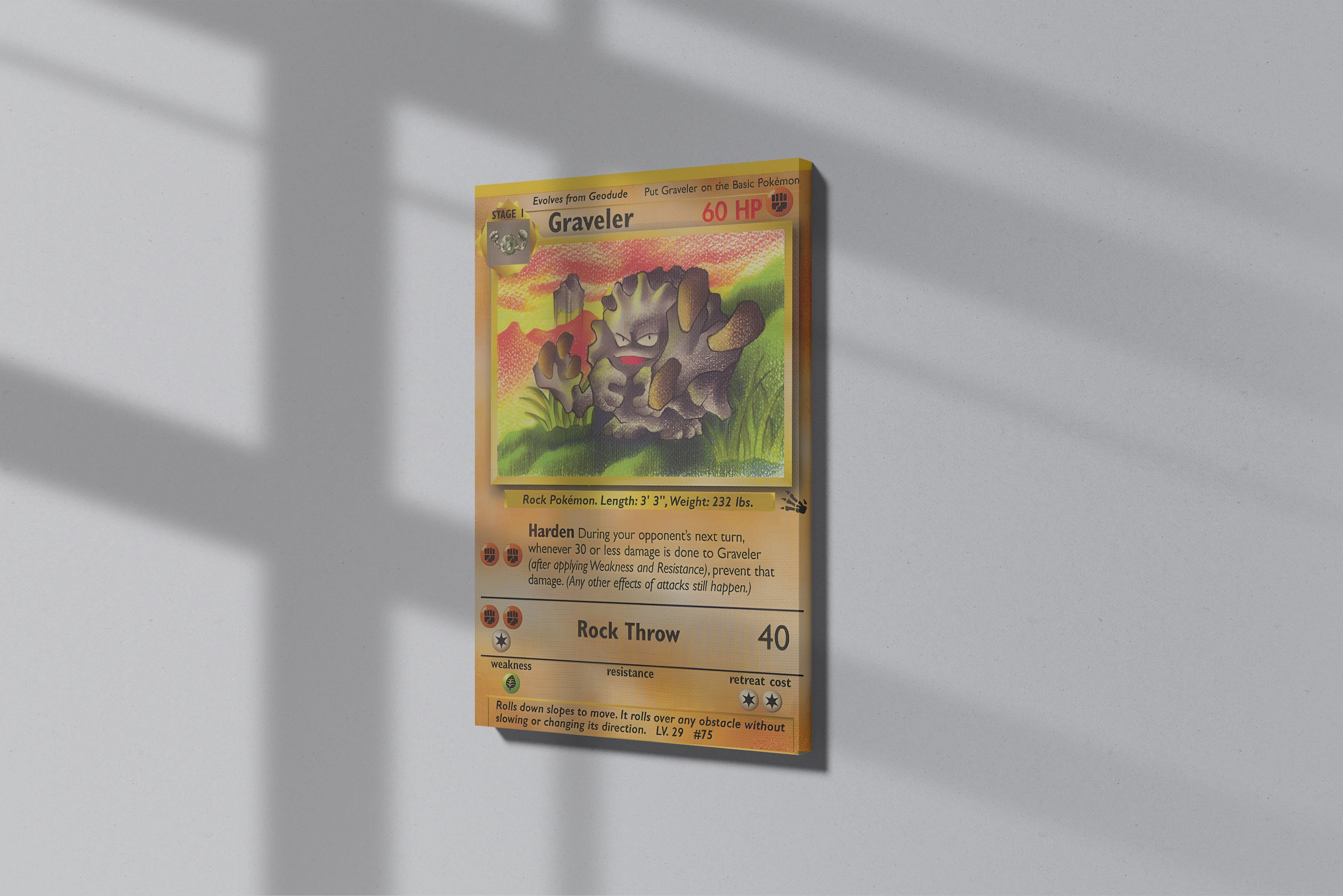 GeekCultcha Pokémon Graveler Premium Canvas Print