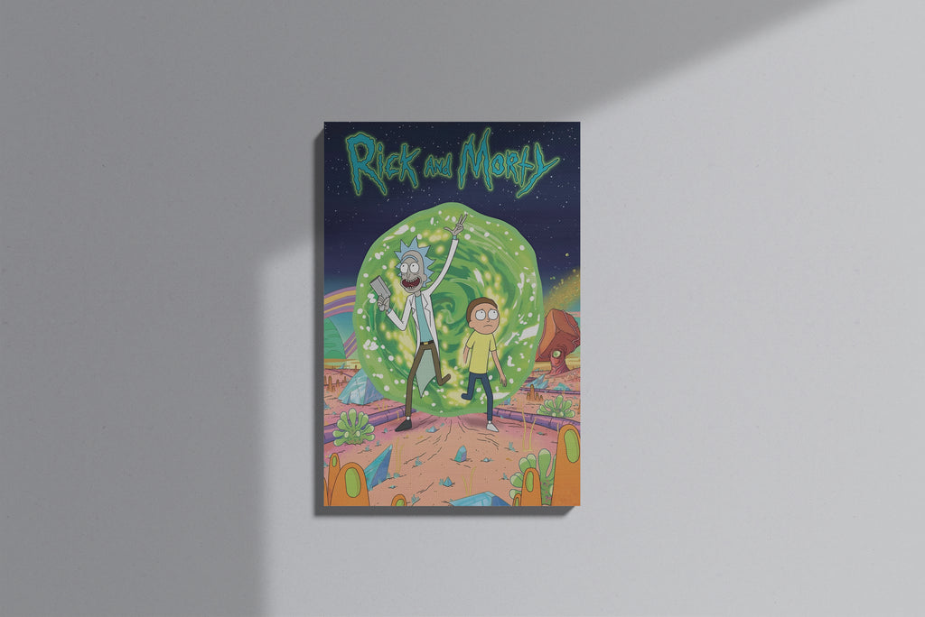 GeekCultcha Rick and Morty Portal Premium Canvas Print