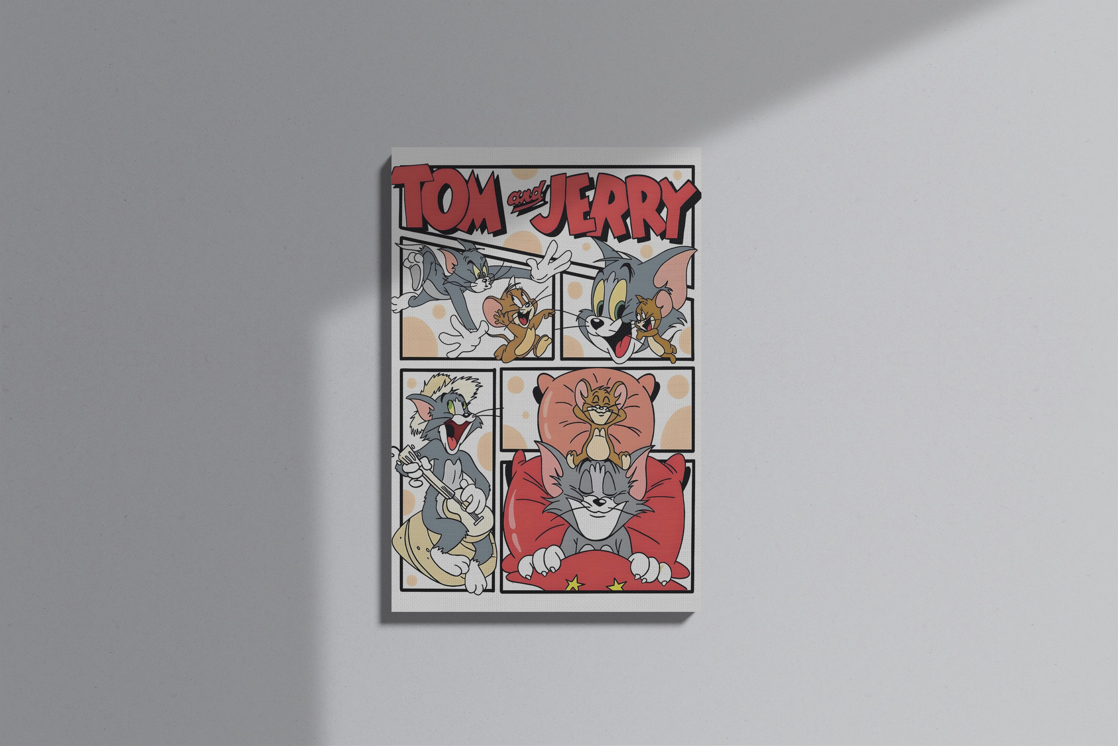GeekCultcha Tom and Jerry Canvas Painting Cartoon Theme