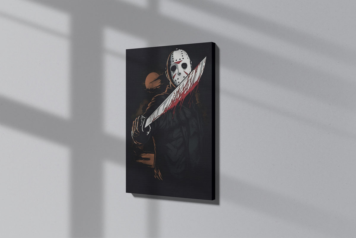 GeekCultcha Friday the 13th Jason Voorhees Premium Canvas Print