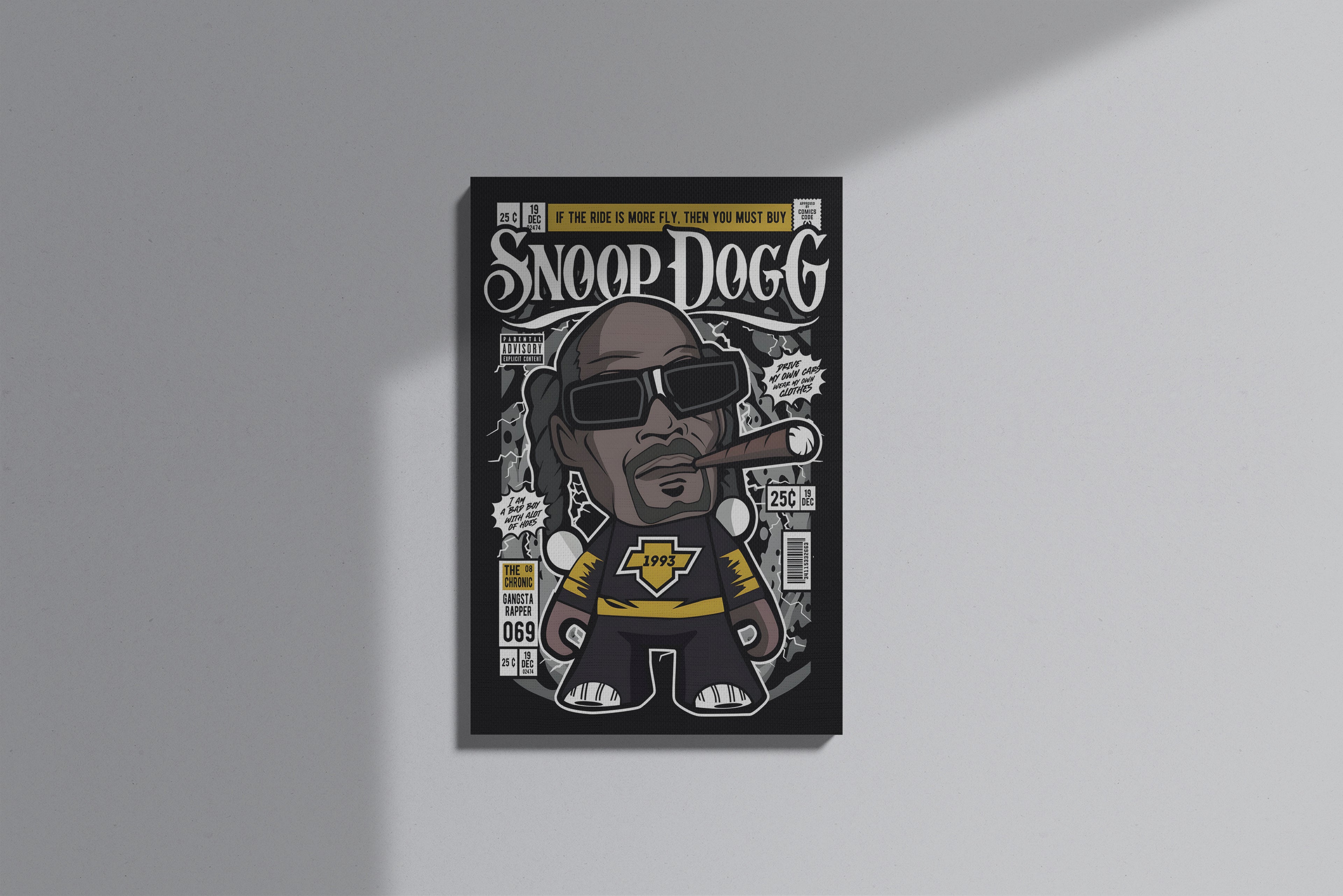 GeekCultcha Snoop Dogg Themed Premium Canvas Painting