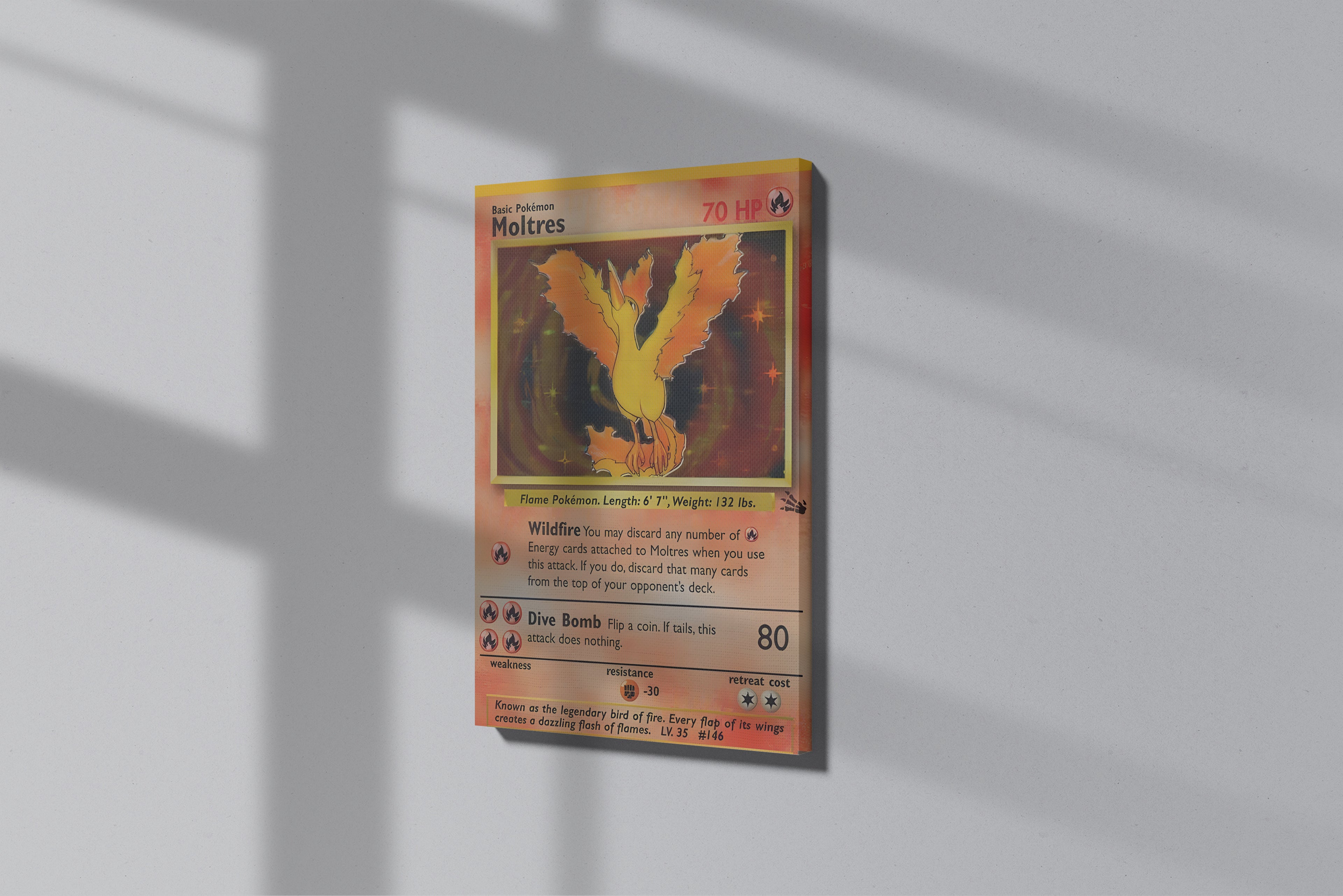 GeekCultcha Pokémon Moltres Premium Canvas Print
