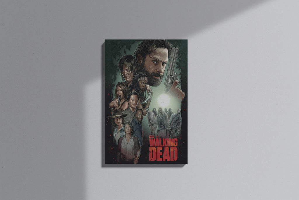 GeekCultcha The Walking Dead Character Themed Premium Canvas Print