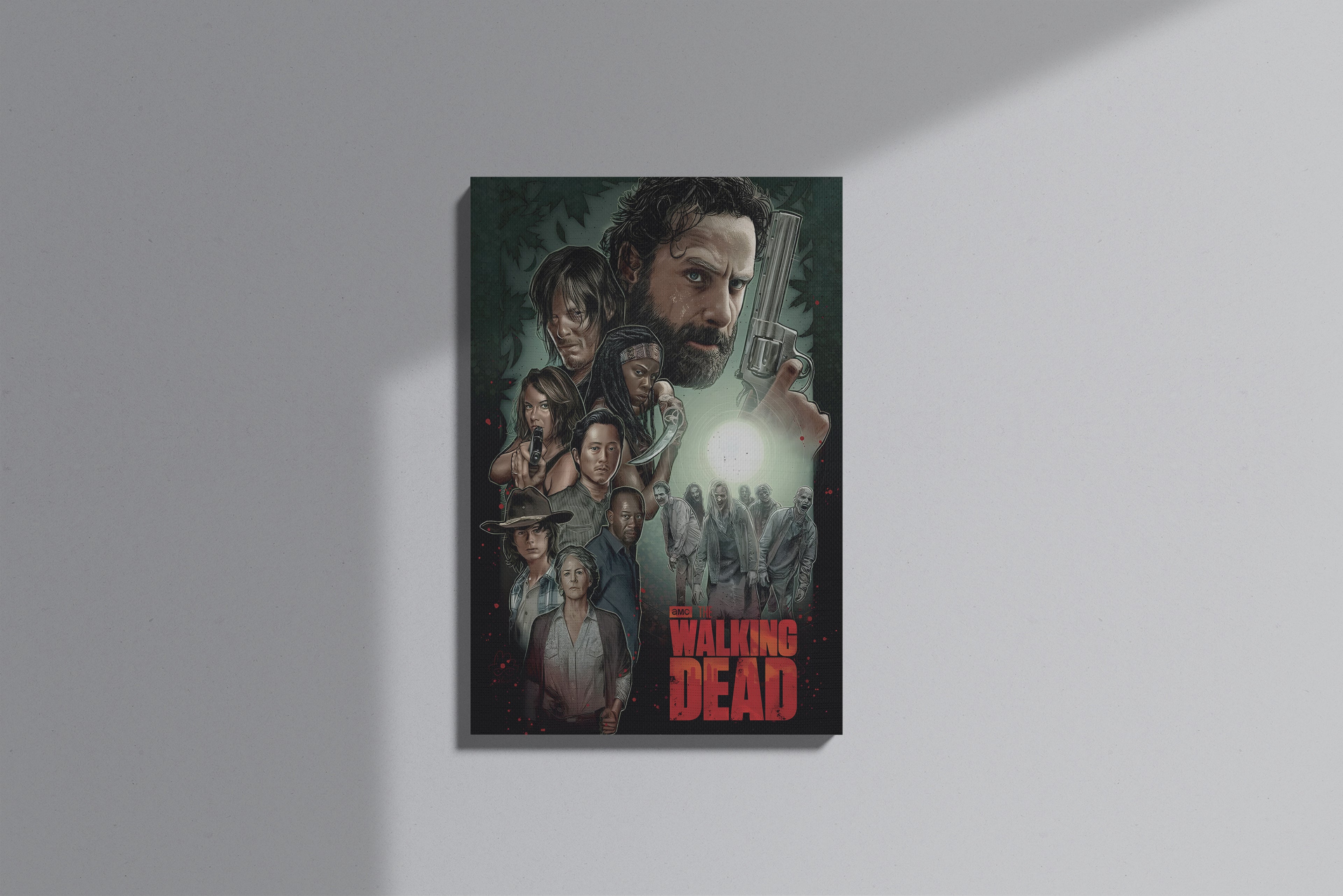 GeekCultcha The Walking Dead Character Themed Premium Canvas Print