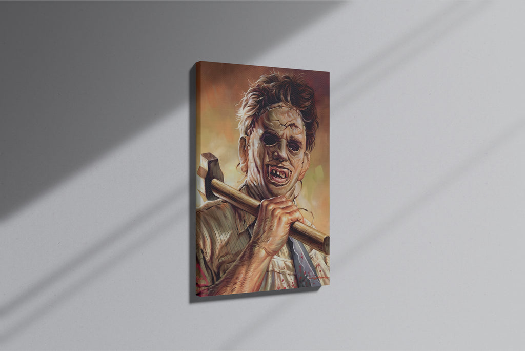 GeekCultcha Texas Chainsaw Massacre Leatherface Premium Canvas Print