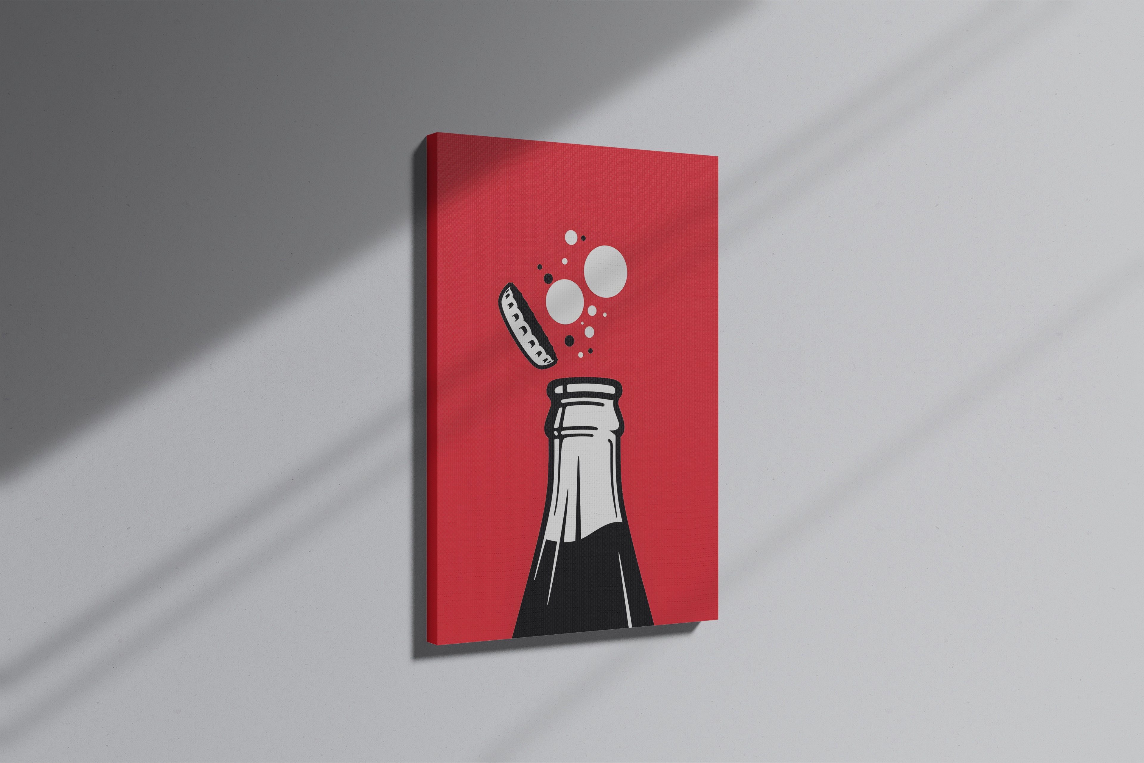 GeekCultcha Coca-Cola Bottle Explosion Premium Canvas Painting