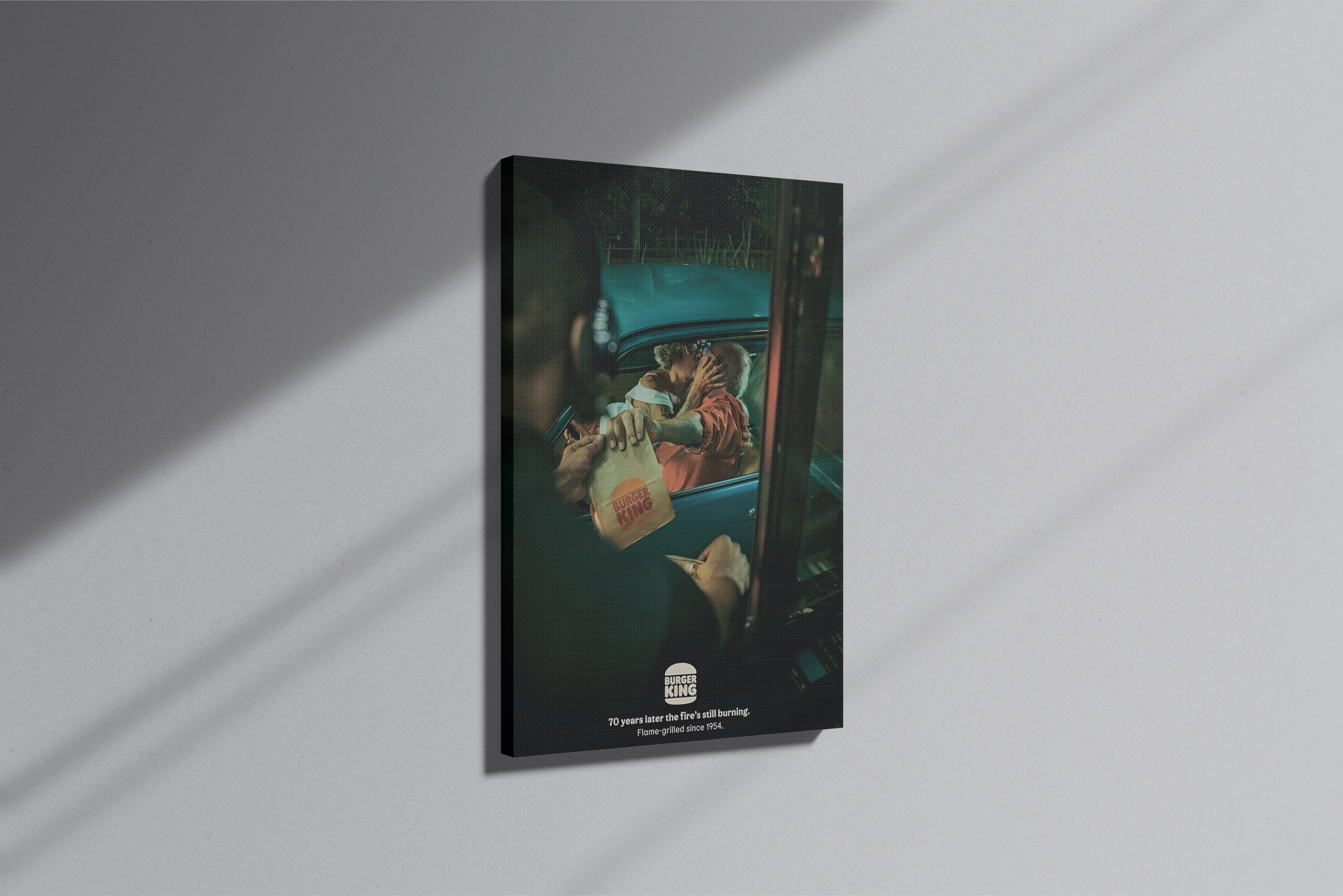GeekCultcha Burger King Theme Premium Canvas Print