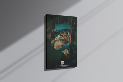 GeekCultcha Burger King Theme Premium Canvas Print