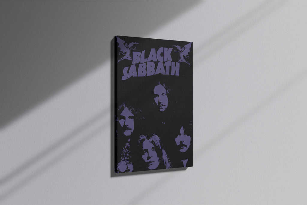 GeekCultcha Black Sabbath Premium Canvas Print Retro Style