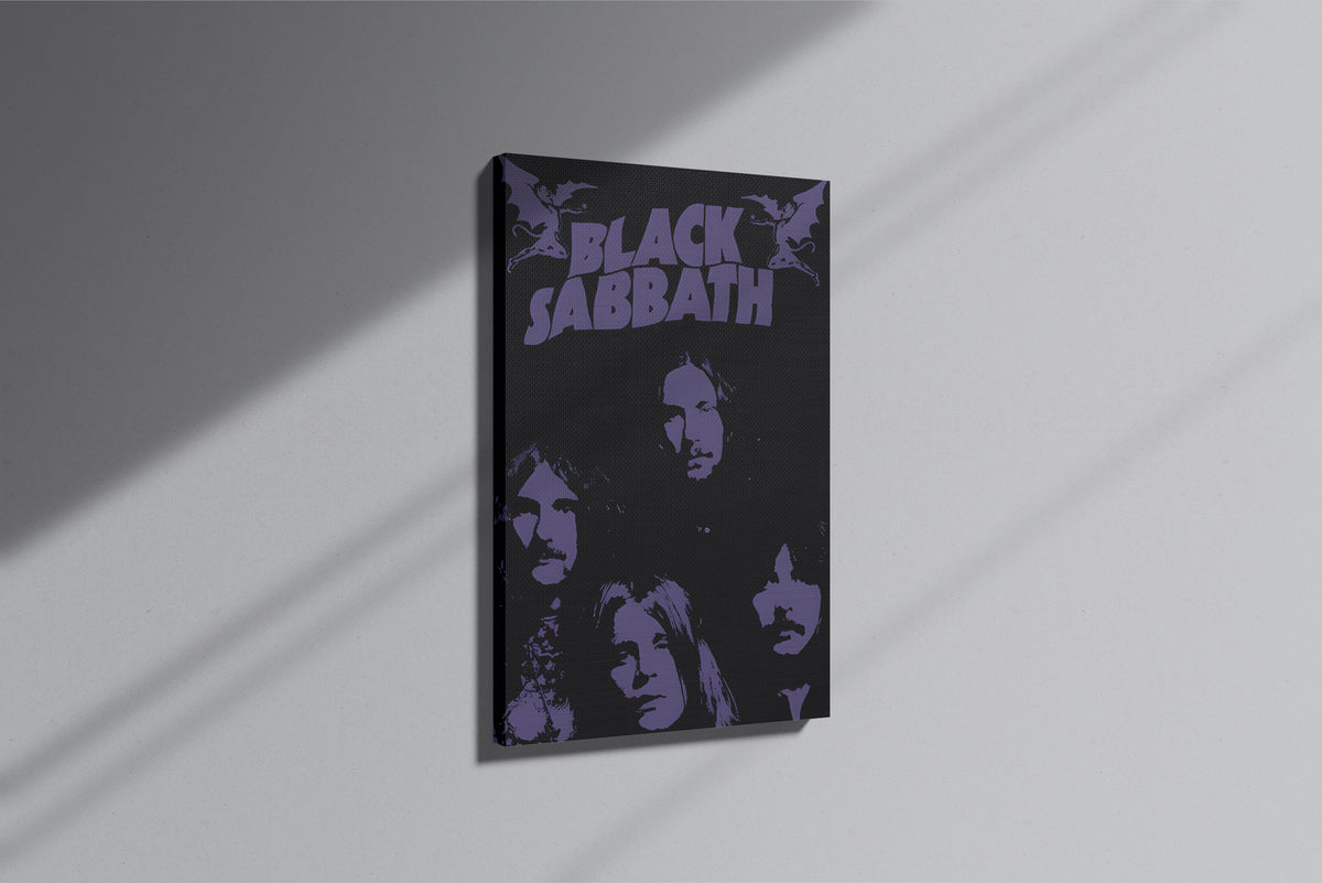 GeekCultcha Black Sabbath Premium Canvas Print Retro Style