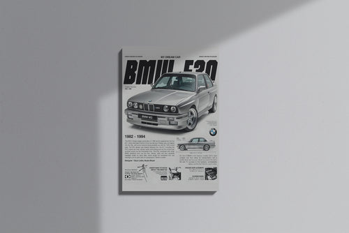 GeekCultcha BMW E30 Premium Canvas Print