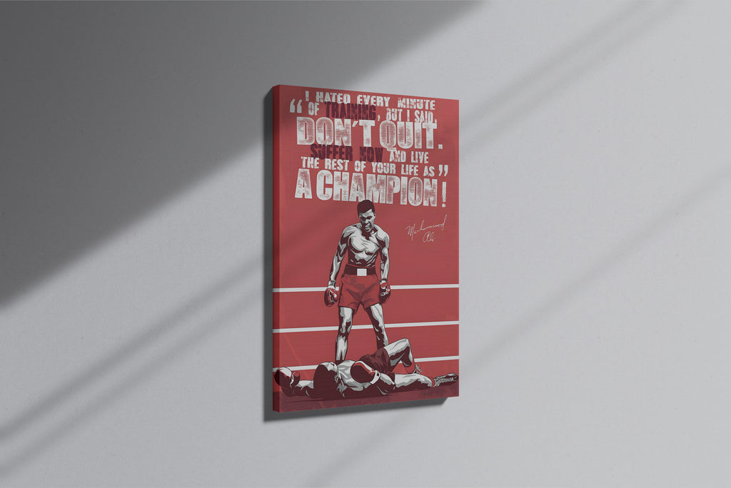 GeekCultcha Muhammad Ali Championship Themed Premium Canvas Painting