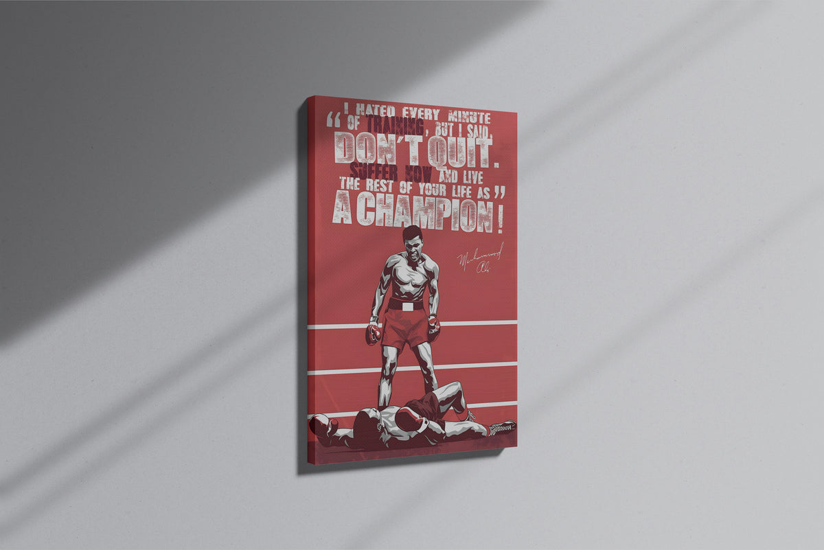 GeekCultcha Muhammad Ali Championship Themed Premium Canvas Painting