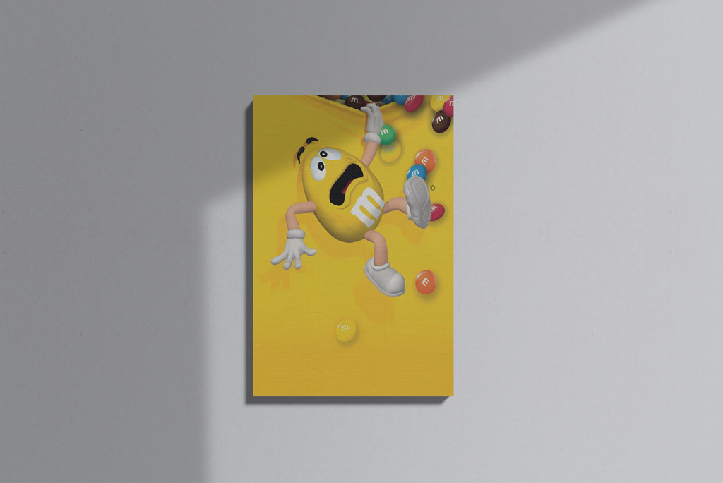 GeekCultcha M&M's Yellow Character Premium Canvas Painting