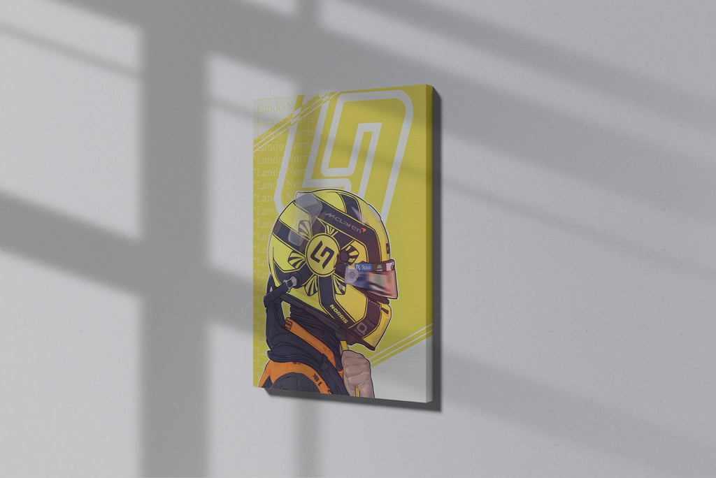 GeekCultcha McLaren Lando Norris Racing Premium Canvas Print