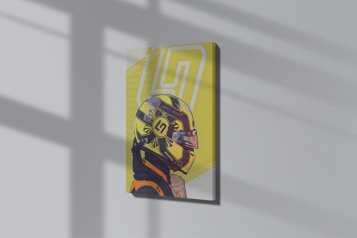 GeekCultcha McLaren Lando Norris Racing Premium Canvas Print