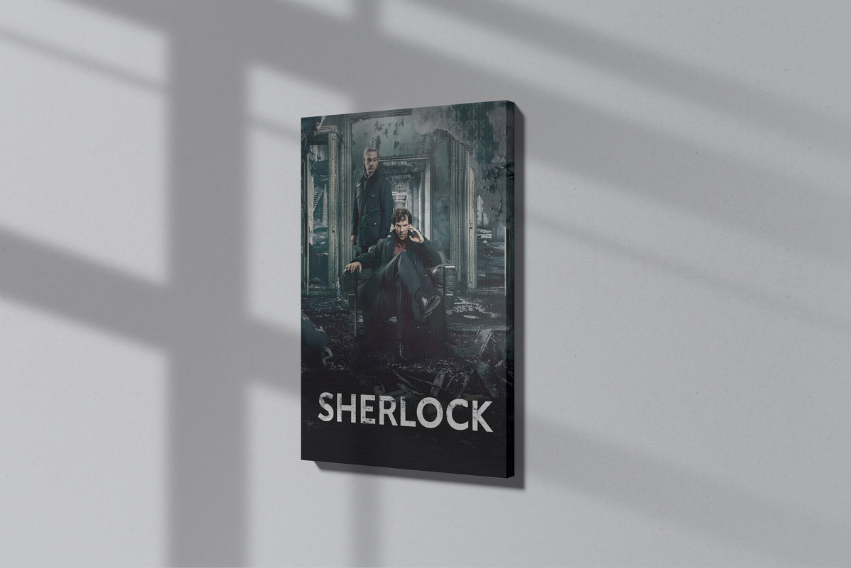 GeekCultcha Sherlock Series Sherlock and Watson Premium Canvas Painting