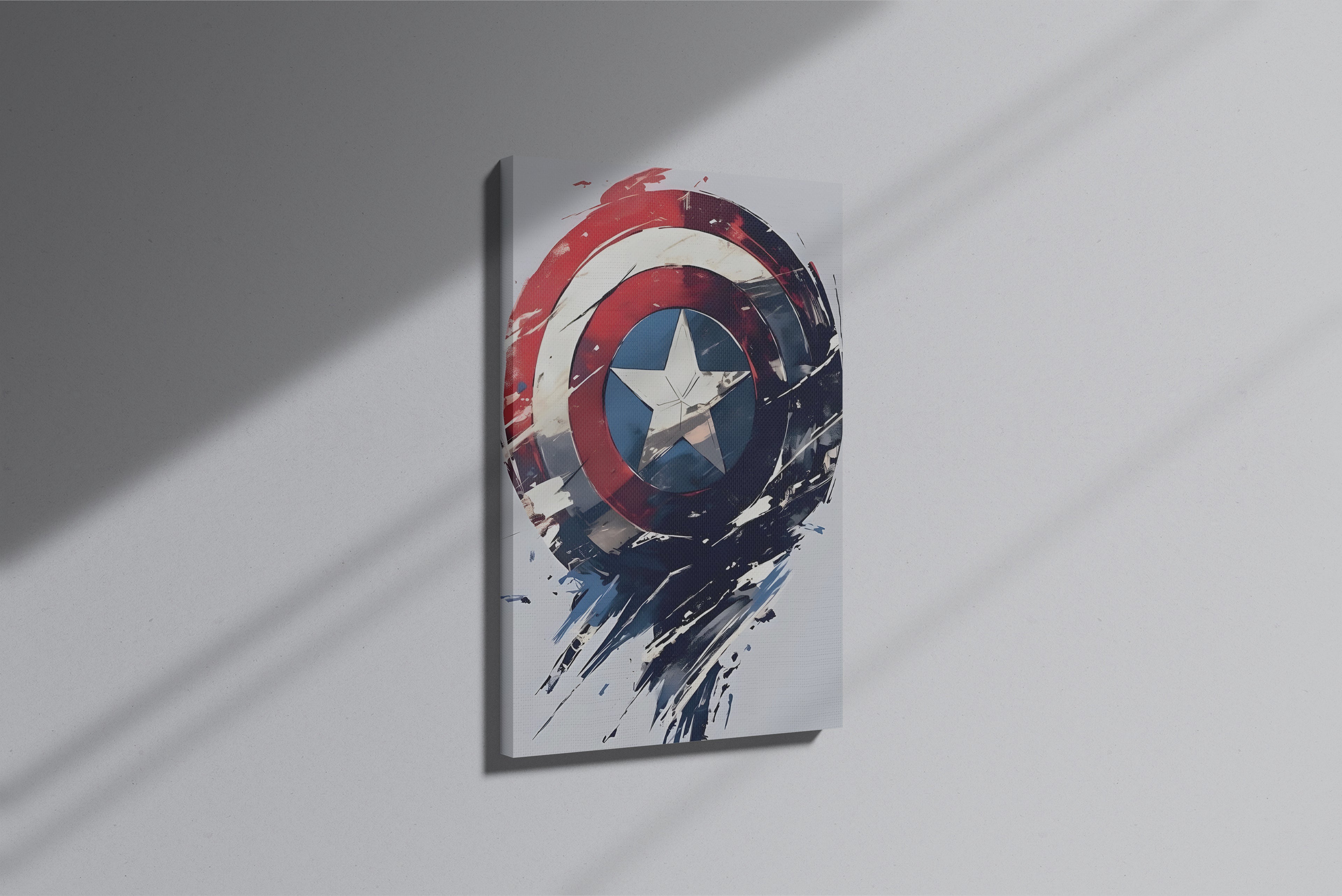 GeekCultcha Marvel Captain America Shield Design Premium Canvas Painting