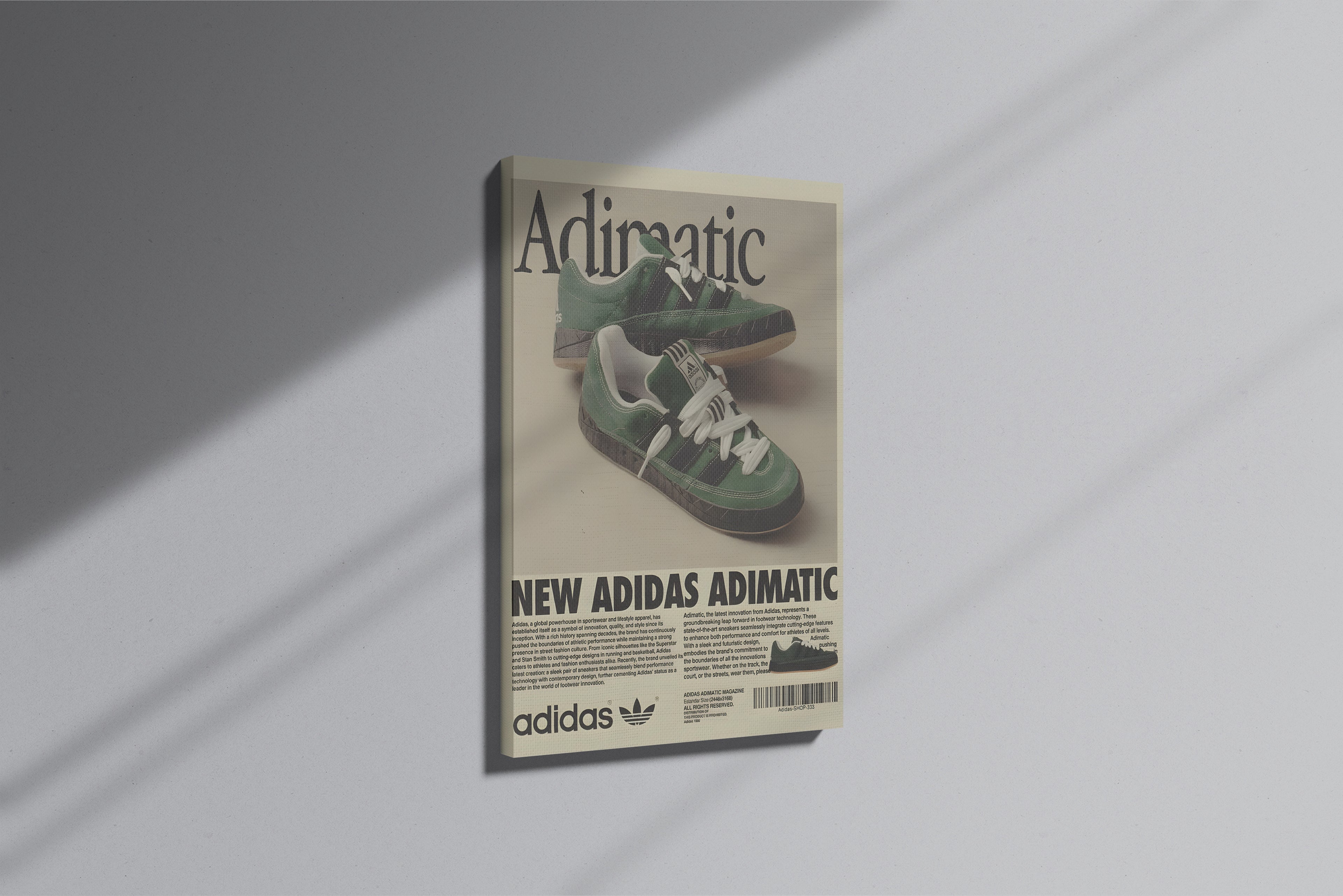 GeekCultcha Adidas Adimatic Sneakers Premium Canvas Print