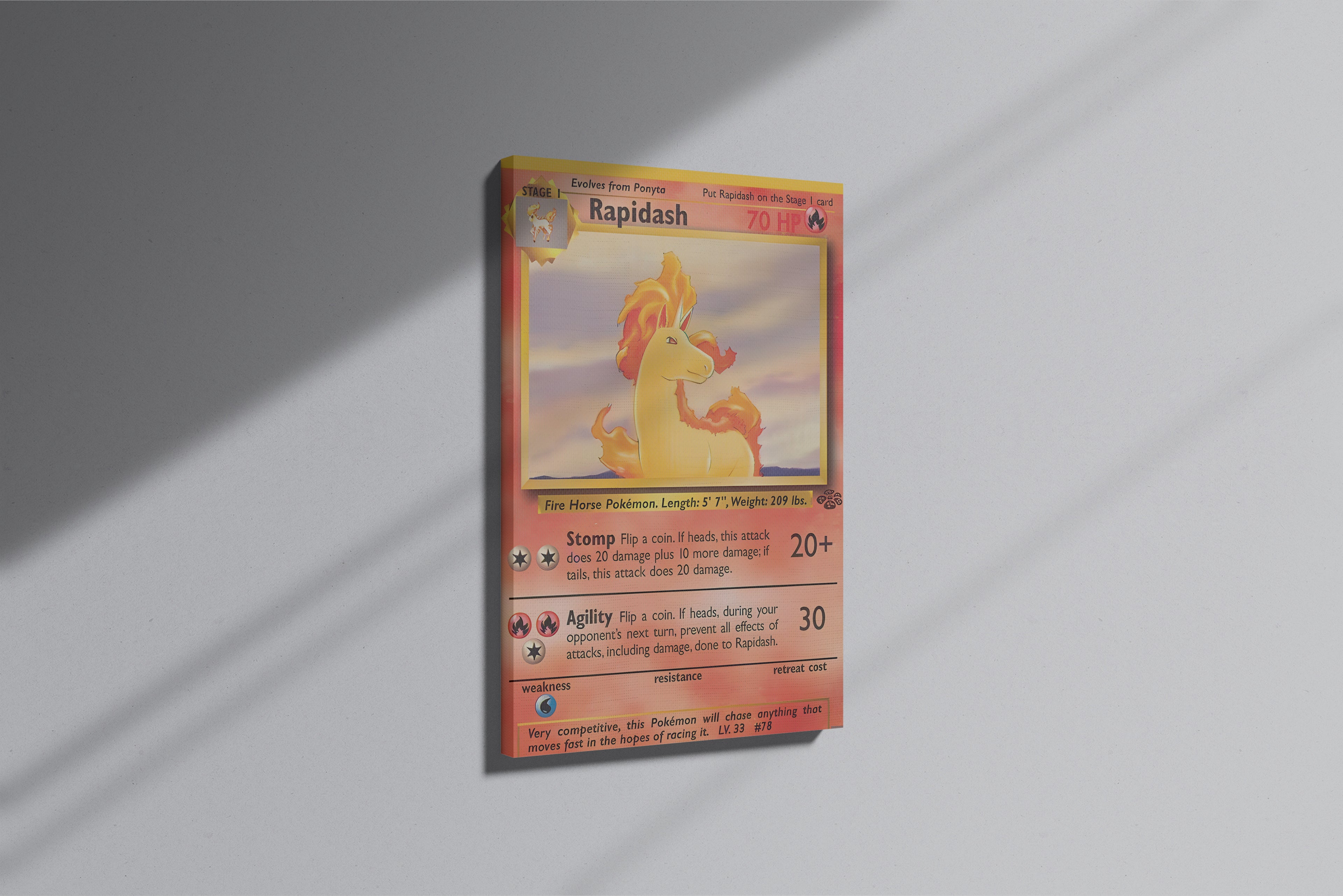 GeekCultcha Pokémon Rapidash Premium Canvas Print