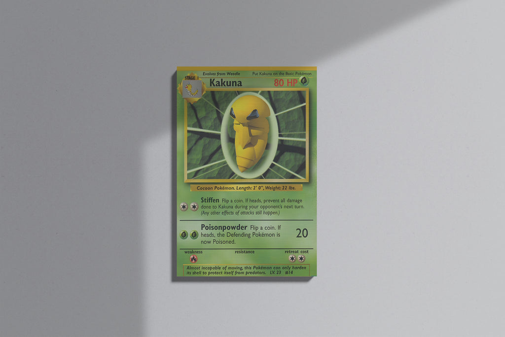 GeekCultcha Pokémon Kakuna Themed Premium Canvas Print