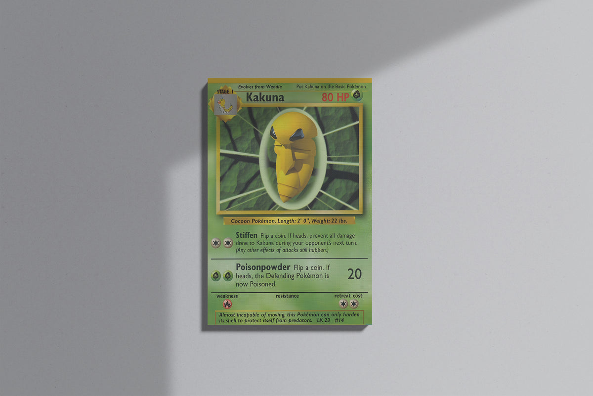 GeekCultcha Pokémon Kakuna Themed Premium Canvas Print