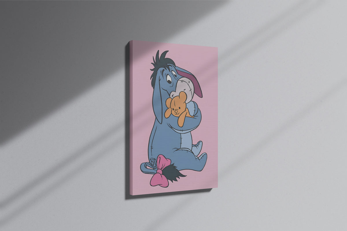 GeekCultcha Disney Eeyore Plush Bear Premium Canvas Painting