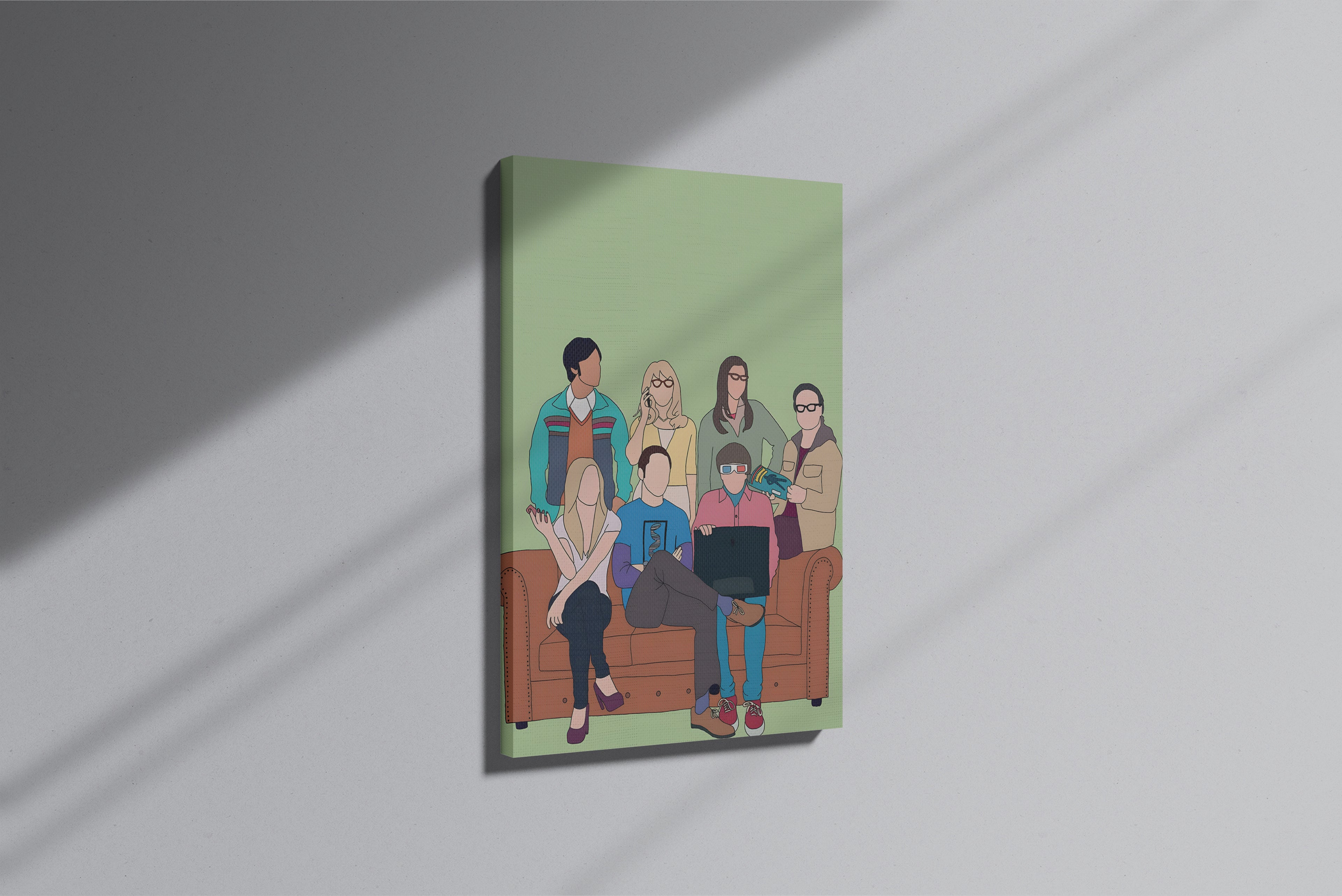 GeekCultcha The Big Bang Theory Team Premium Canvas Print