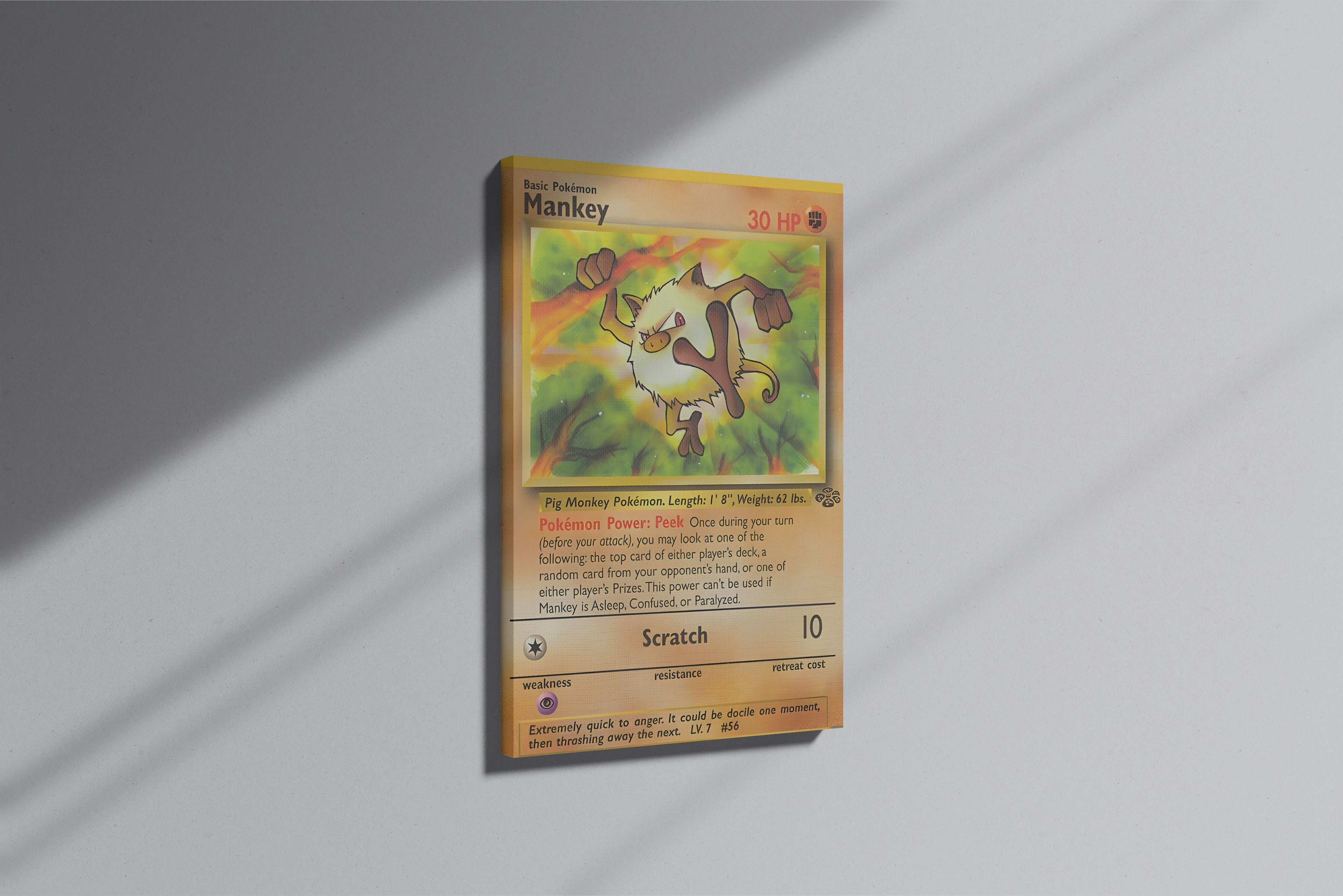 GeekCultcha Pokémon Mankey Premium Canvas Print