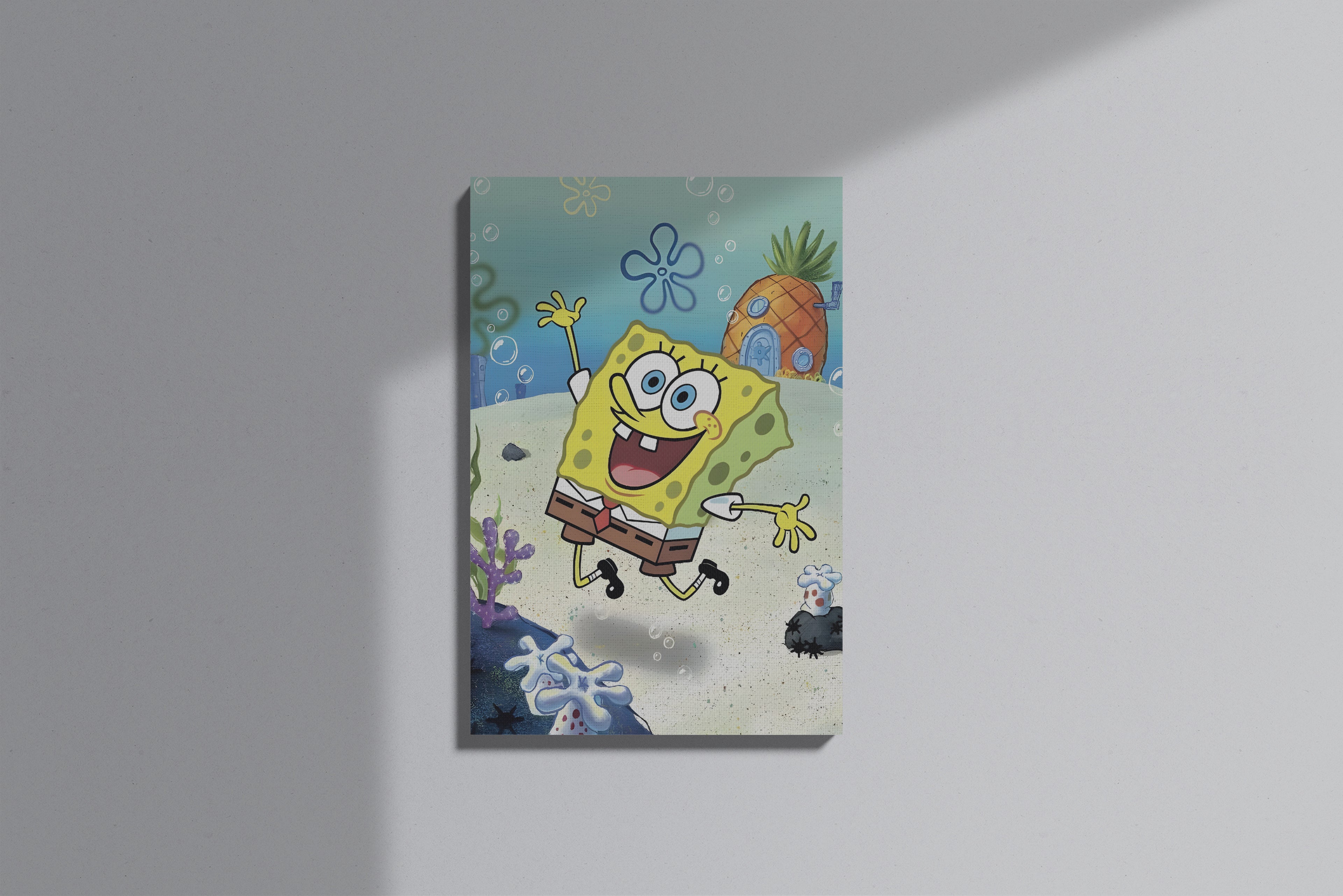 GeekCultcha SpongeBob SquarePants Fun Canvas Painting