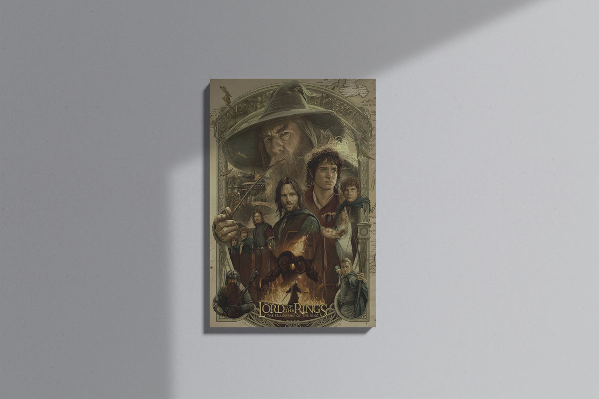 GeekCultcha Lord of the Rings Fellowship of the Ring Premium Canvas Print