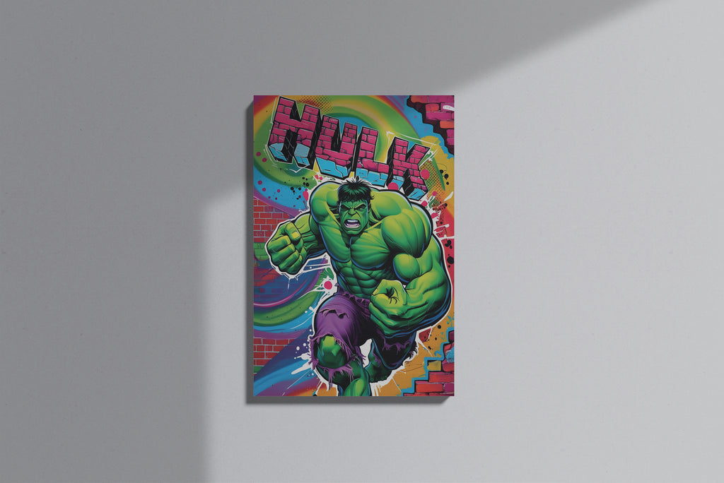 GeekCultcha Marvel Hulk Premium Canvas Painting Comic Book Style