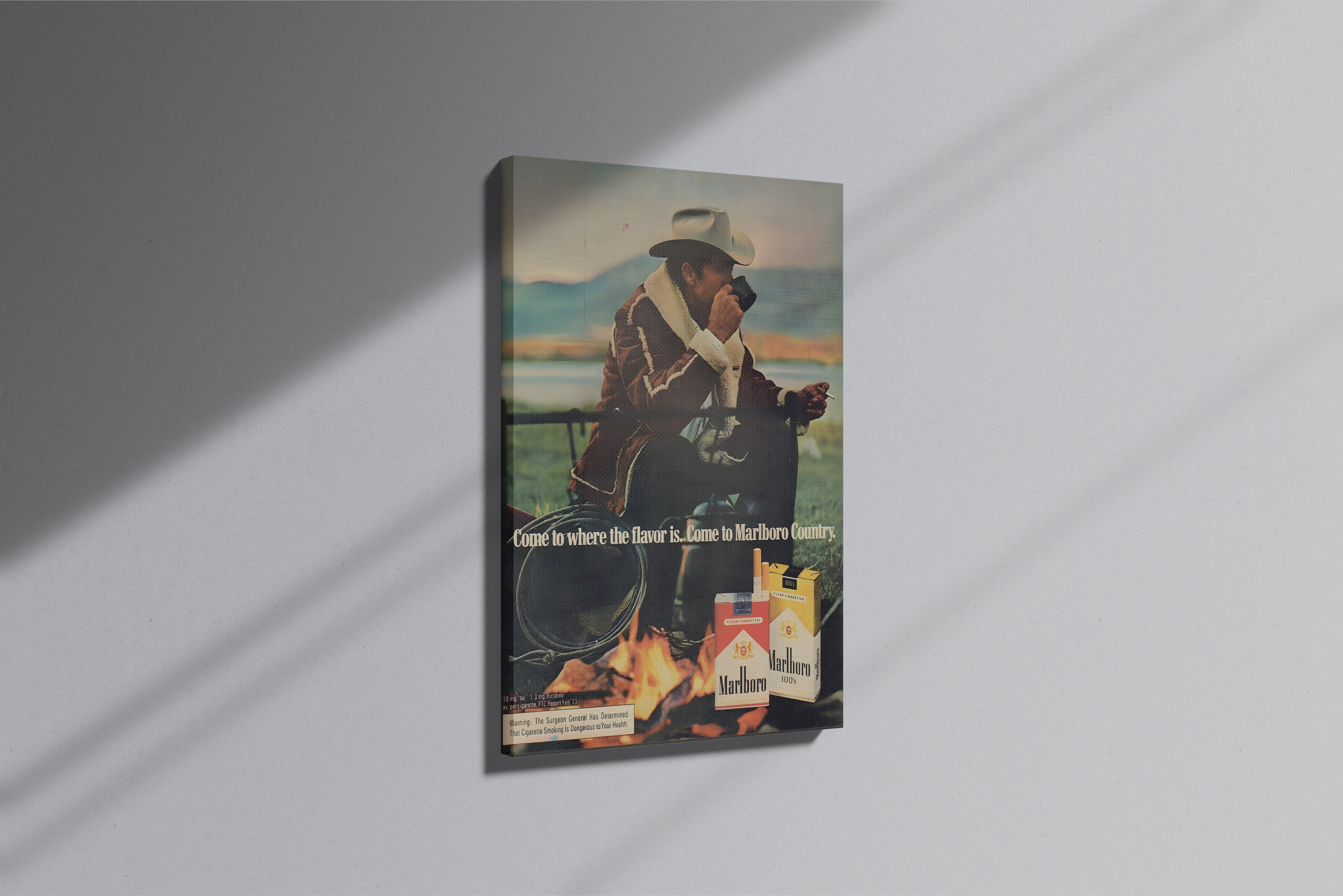 GeekCultcha Marlboro Country Advertisement Premium Canvas Print