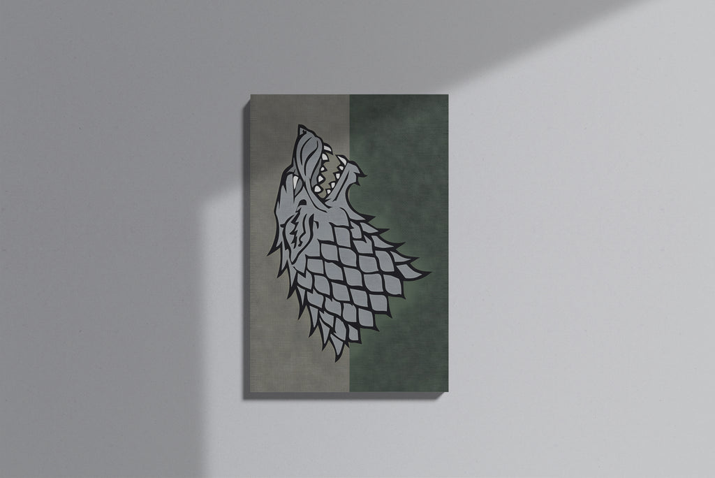 GeekCultcha Game of Thrones House Stark Premium Canvas Print