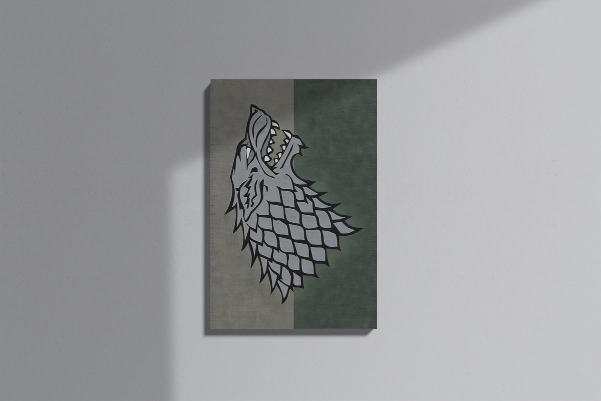 GeekCultcha Game of Thrones House Stark Premium Canvas Print