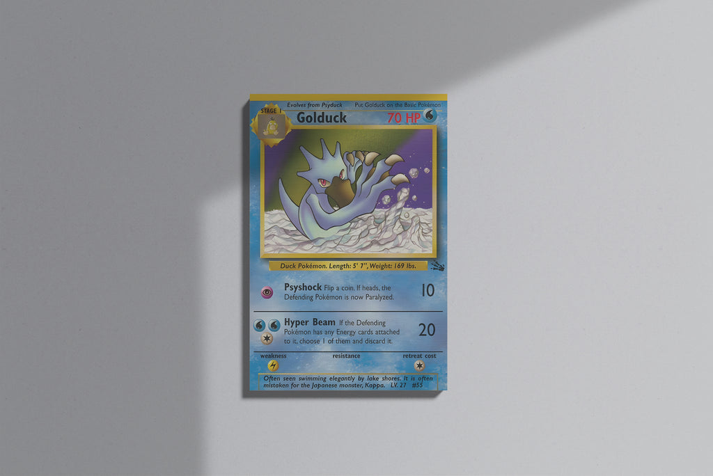 GeekCultcha Pokémon Golduck Themed Premium Canvas Painting