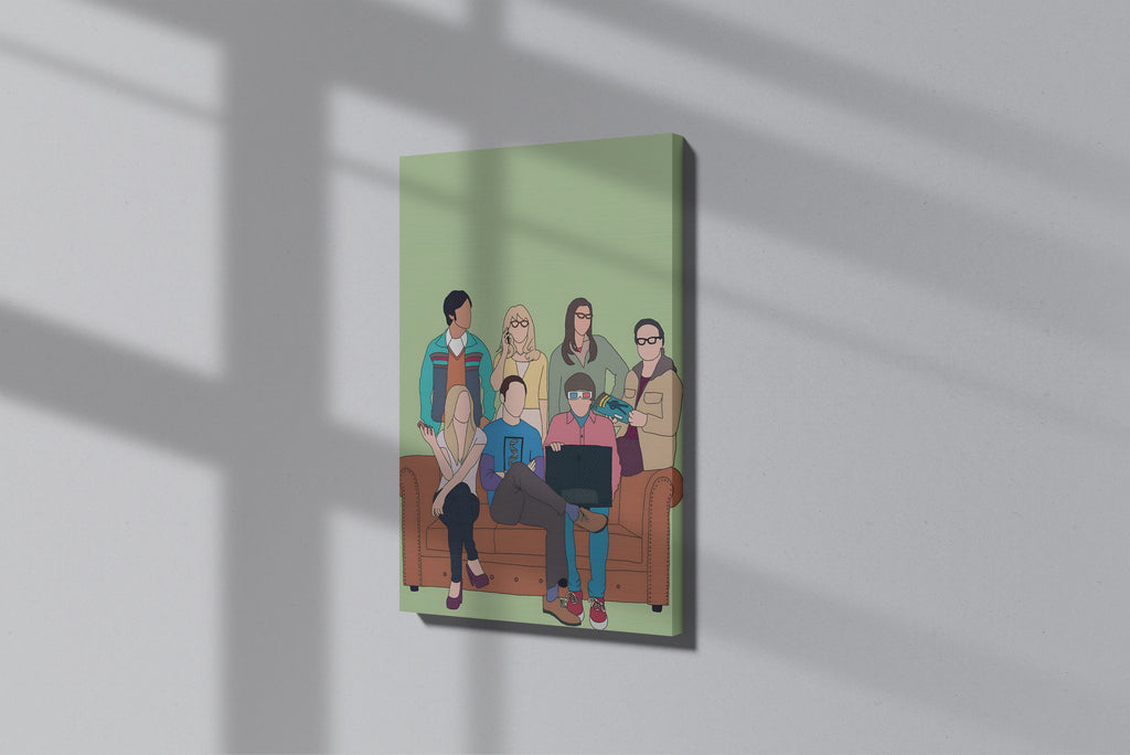 GeekCultcha The Big Bang Theory Team Premium Canvas Print