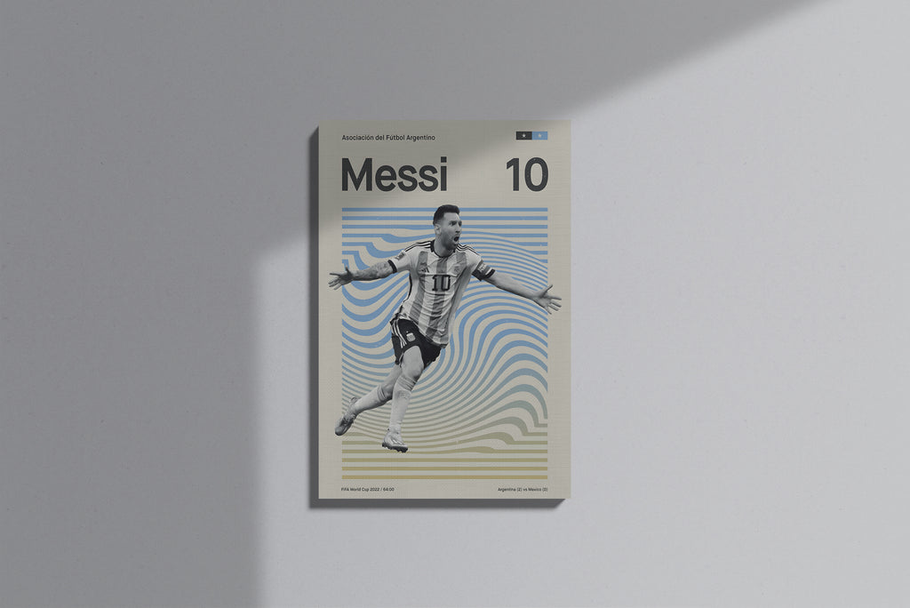 GeekCultcha Asociación del Fútbol Argentino Messi Premium Canvas Print