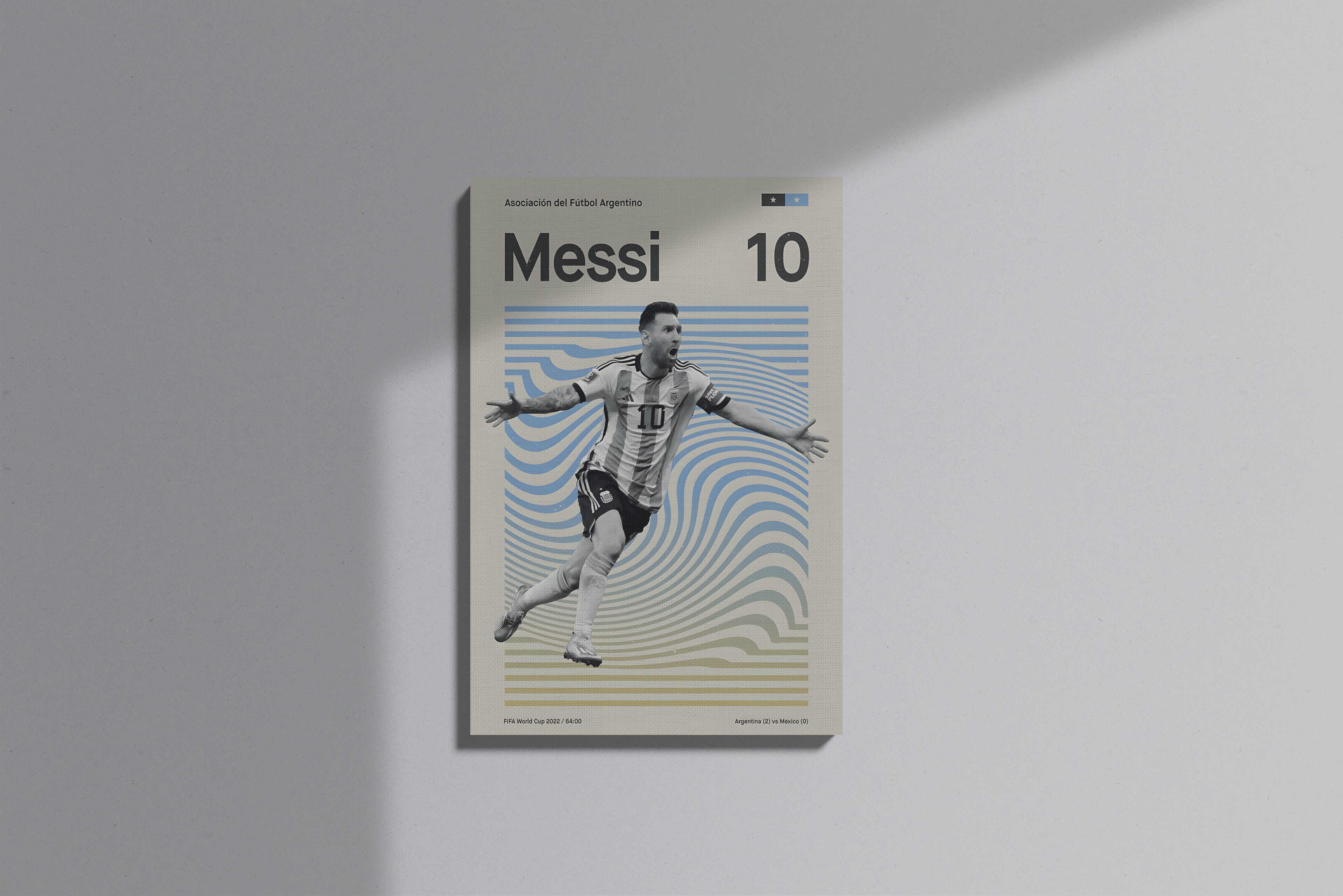 GeekCultcha Asociación del Fútbol Argentino Messi Premium Canvas Print
