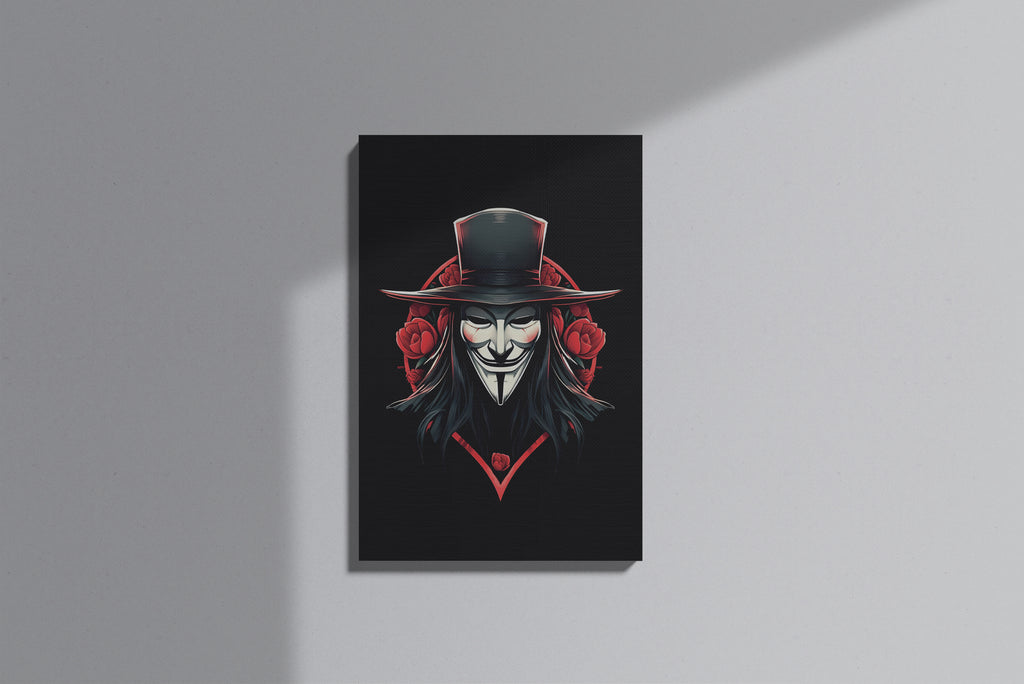 GeekCultcha V for Vendetta Guy Fawkes Premium Canvas Print