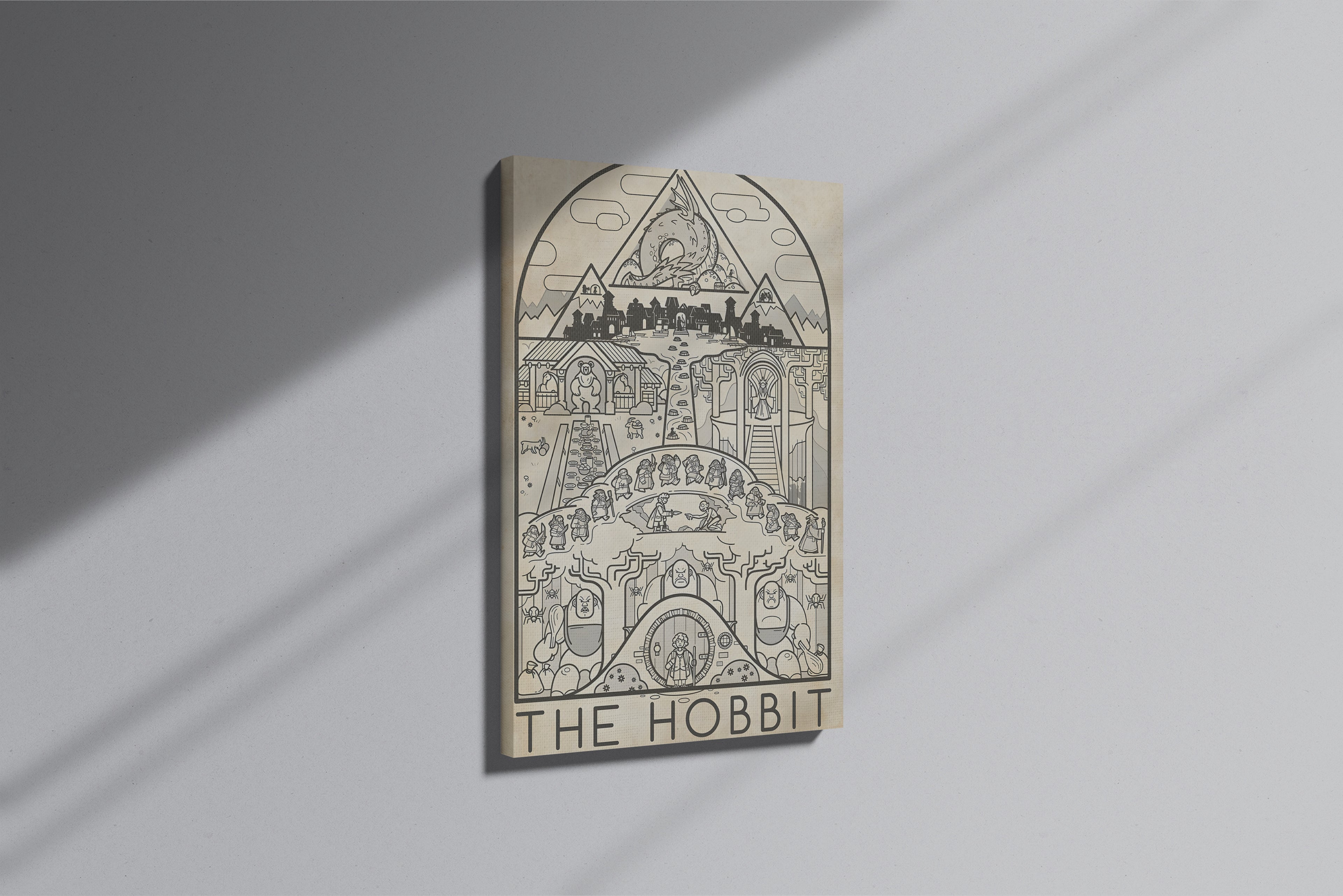 GeekCultcha The Hobbit Scene Premium Canvas Print