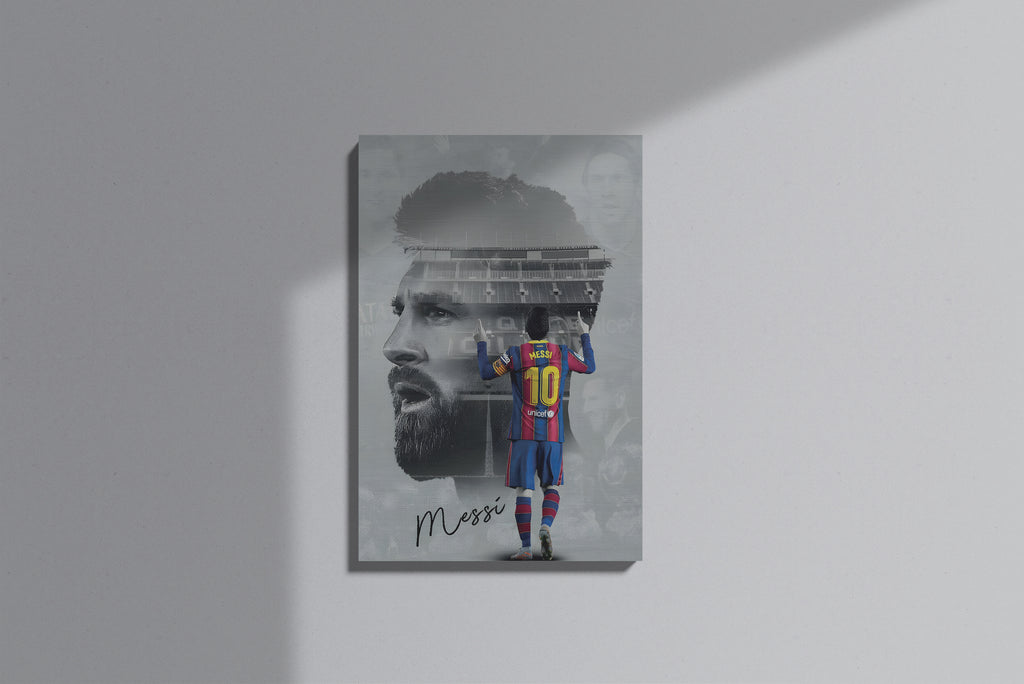 GeekCultcha Messi Football Legend Premium Canvas Painting