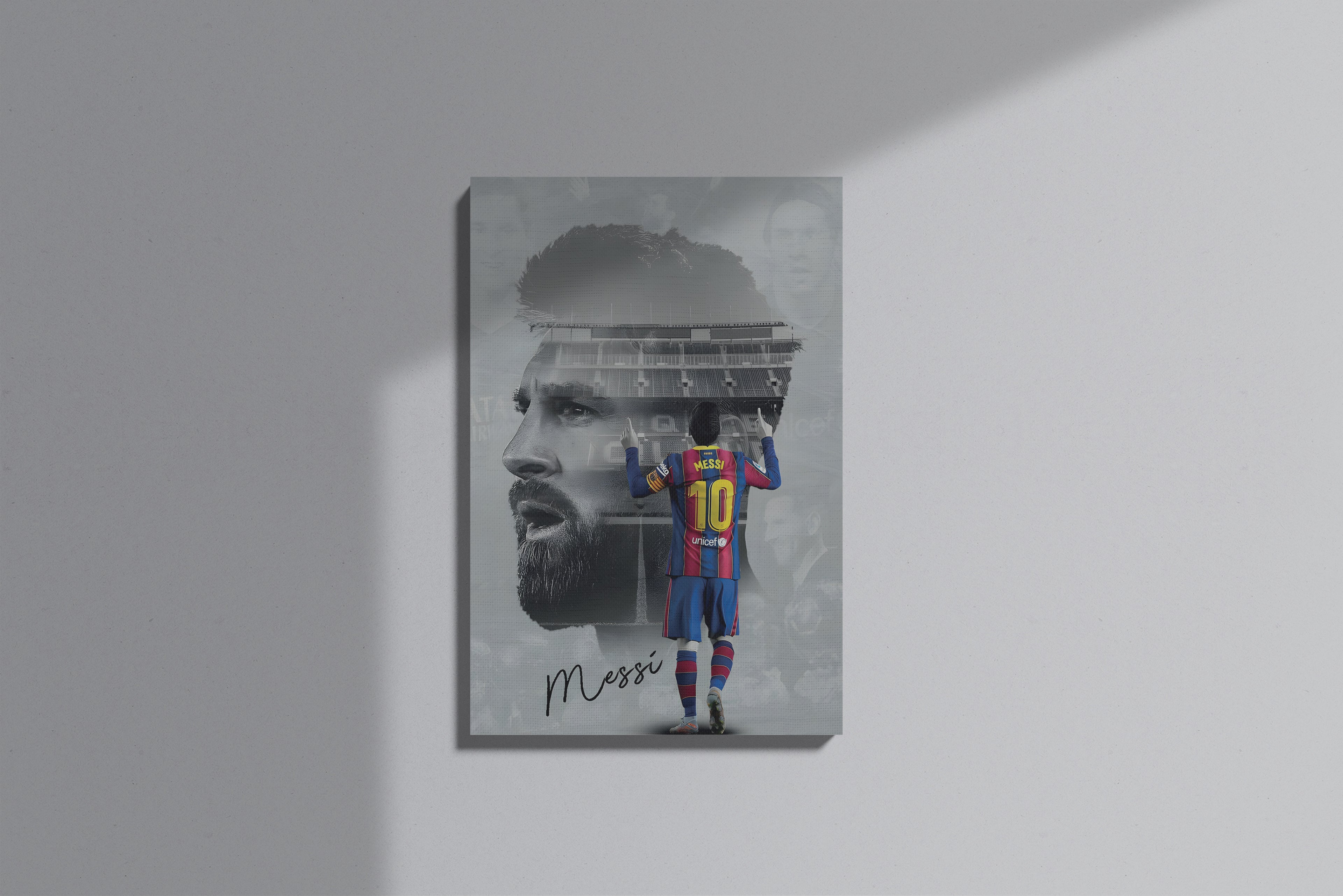 GeekCultcha Messi Football Legend Premium Canvas Painting