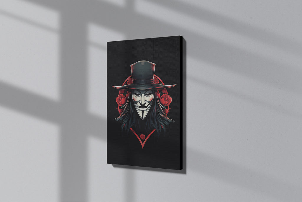GeekCultcha V for Vendetta Guy Fawkes Premium Canvas Print