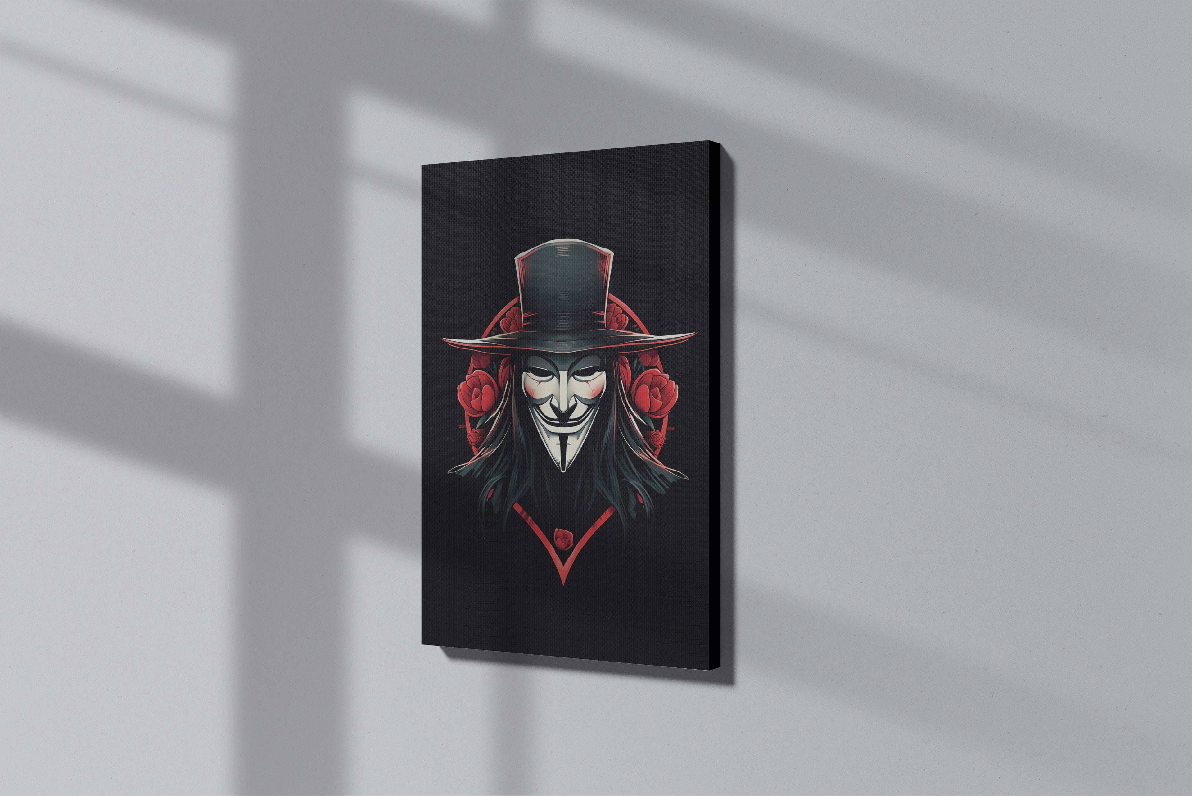 GeekCultcha V for Vendetta Guy Fawkes Premium Canvas Print