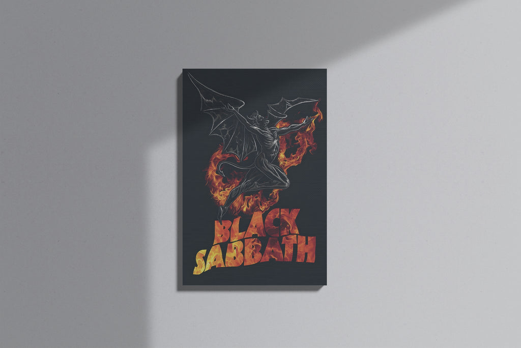 GeekCultcha Black Sabbath Demon Premium Canvas Print