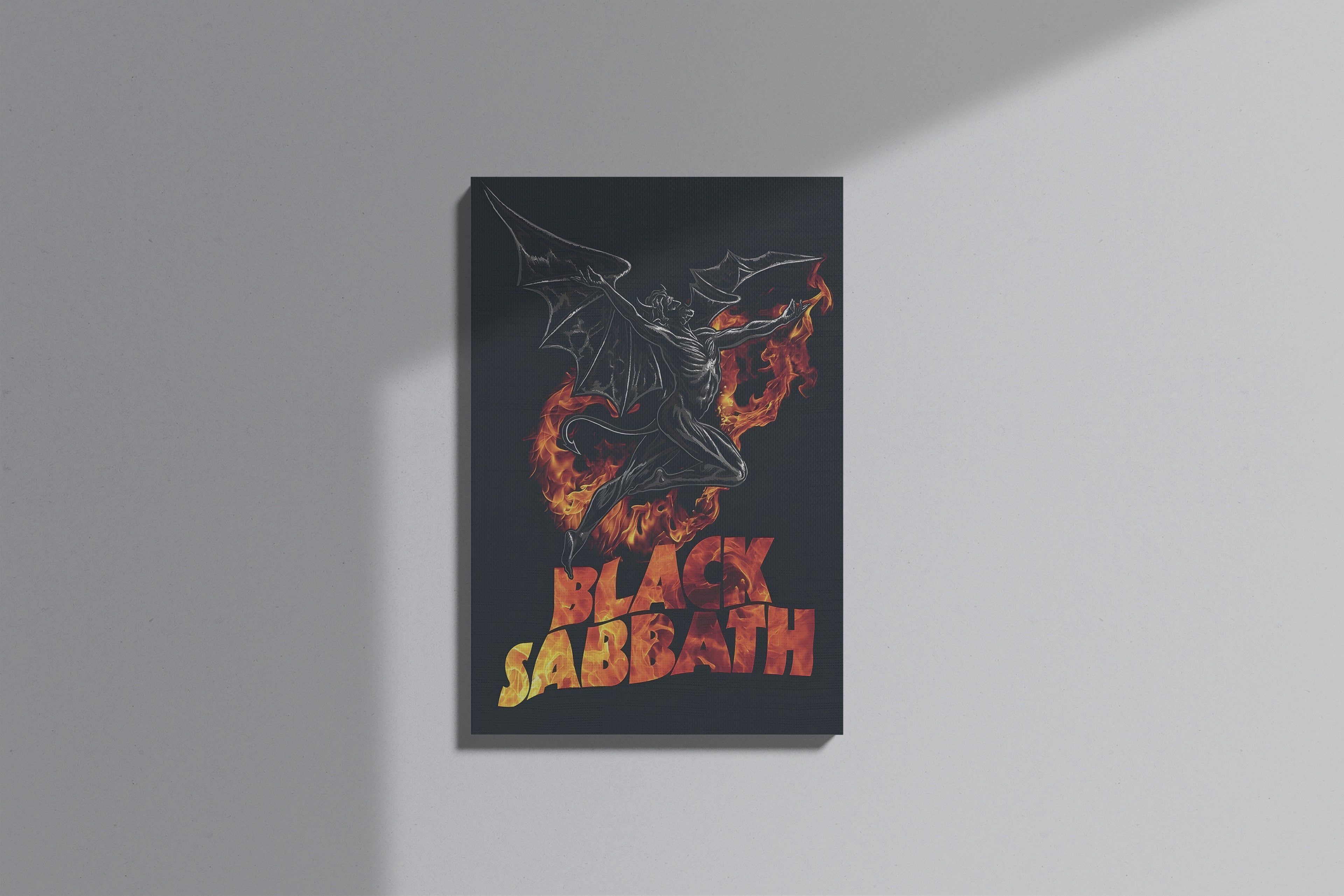 GeekCultcha Black Sabbath Demon Premium Canvas Print